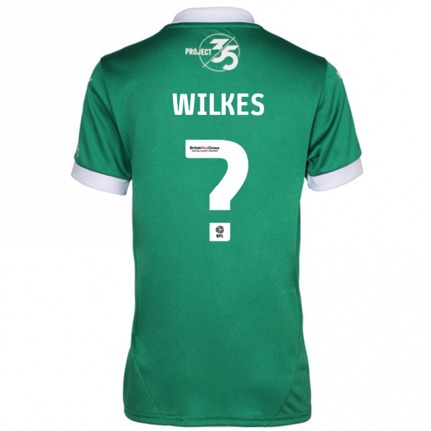 Kinder Fußball Finley Wilkes #0 Grün Weiß Heimtrikot Trikot 2024/25 T-Shirt Luxemburg