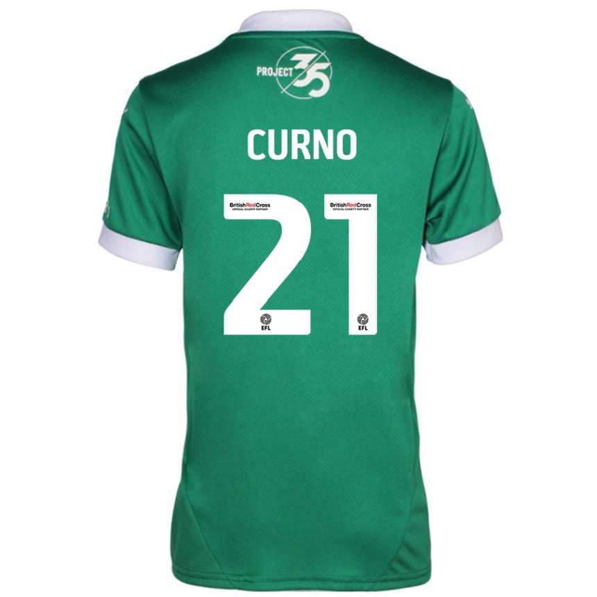 Kinder Fußball Maddi Curno #21 Grün Weiß Heimtrikot Trikot 2024/25 T-Shirt Luxemburg