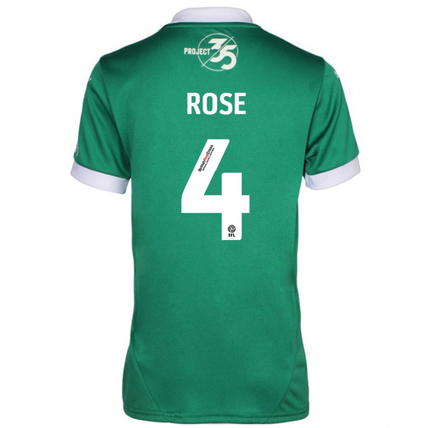 Kinder Fußball Jemma Rose #4 Grün Weiß Heimtrikot Trikot 2024/25 T-Shirt Luxemburg