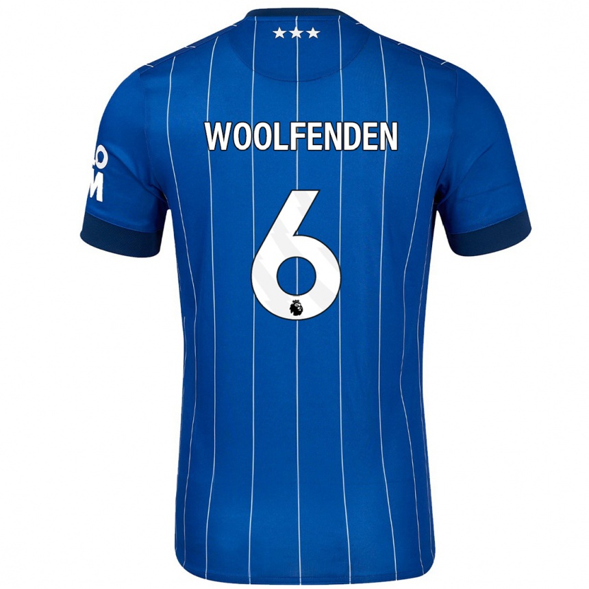 Kinder Fußball Luke Woolfenden #6 Marineblau Heimtrikot Trikot 2024/25 T-Shirt Luxemburg