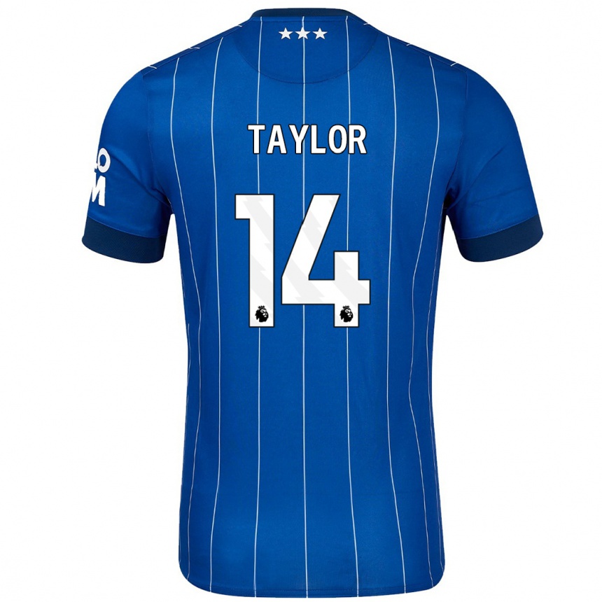 Kinder Fußball Jack Taylor #14 Marineblau Heimtrikot Trikot 2024/25 T-Shirt Luxemburg