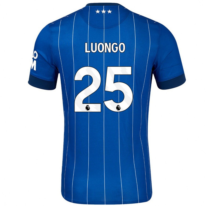 Kinder Fußball Massimo Luongo #25 Marineblau Heimtrikot Trikot 2024/25 T-Shirt Luxemburg