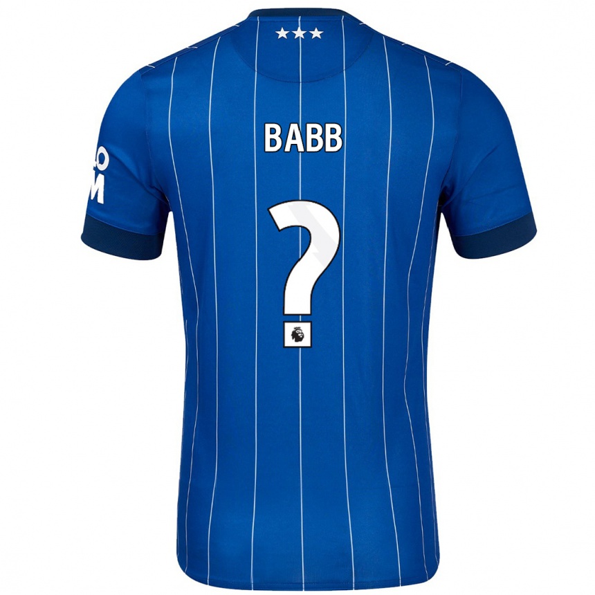 Kinder Fußball Daniel Babb #0 Marineblau Heimtrikot Trikot 2024/25 T-Shirt Luxemburg