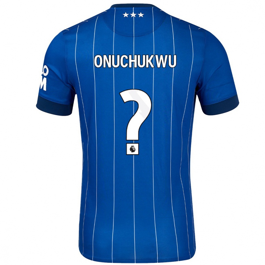 Kinder Fußball Abube Onuchukwu #0 Marineblau Heimtrikot Trikot 2024/25 T-Shirt Luxemburg