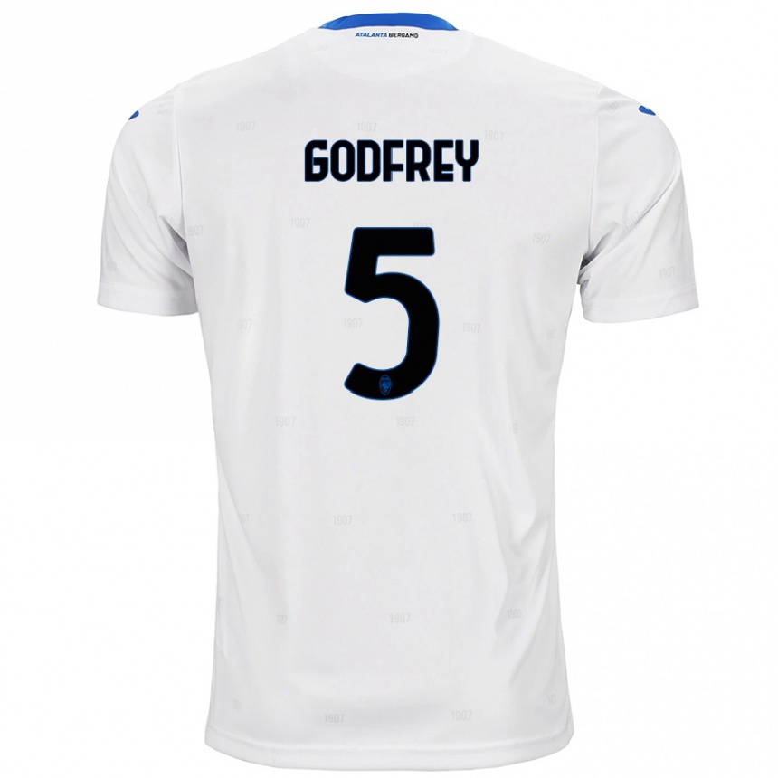 Kinder Fußball Ben Godfrey #5 Weiß Auswärtstrikot Trikot 2024/25 T-Shirt Luxemburg