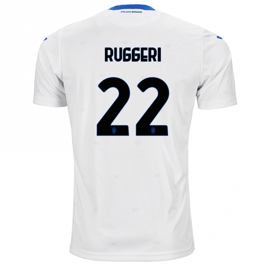 Kinder Fußball Matteo Ruggeri #22 Weiß Auswärtstrikot Trikot 2024/25 T-Shirt Luxemburg