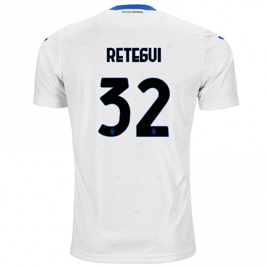 Kinder Fußball Mateo Retegui #32 Weiß Auswärtstrikot Trikot 2024/25 T-Shirt Luxemburg