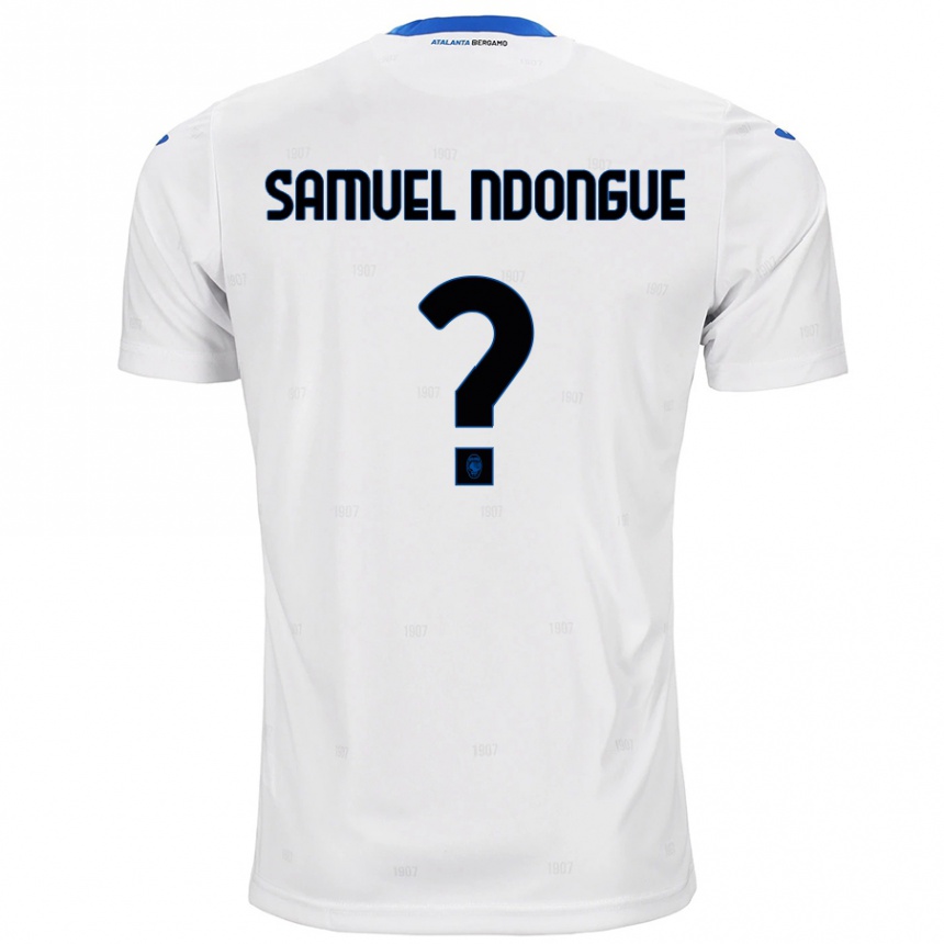 Kinder Fußball Frederick Samuel Ndongue #0 Weiß Auswärtstrikot Trikot 2024/25 T-Shirt Luxemburg