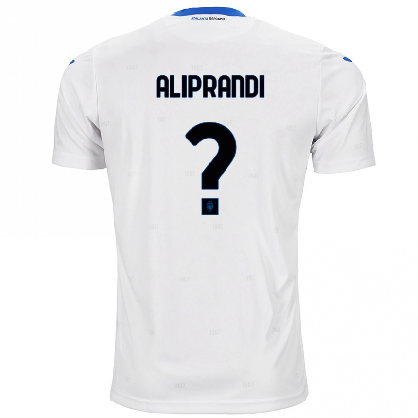 Kinder Fußball Mattia Aliprandi #0 Weiß Auswärtstrikot Trikot 2024/25 T-Shirt Luxemburg