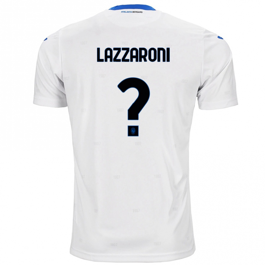 Kinder Fußball Andrea Lazzaroni #0 Weiß Auswärtstrikot Trikot 2024/25 T-Shirt Luxemburg