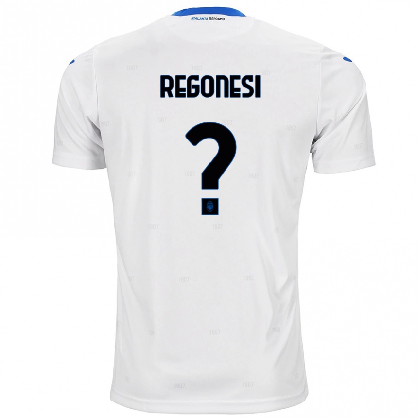 Kinder Fußball Nicolò Regonesi #0 Weiß Auswärtstrikot Trikot 2024/25 T-Shirt Luxemburg