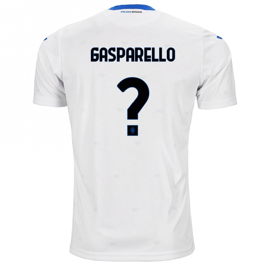 Kinder Fußball Francesco Gasparello #0 Weiß Auswärtstrikot Trikot 2024/25 T-Shirt Luxemburg