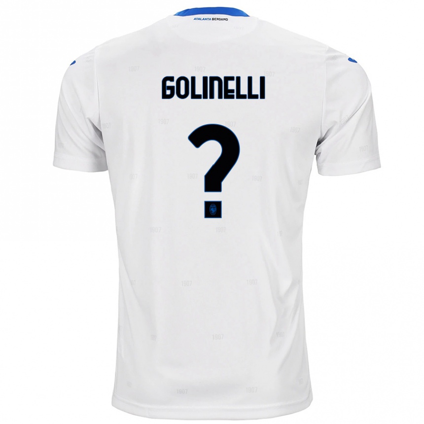 Kinder Fußball Martino Golinelli #0 Weiß Auswärtstrikot Trikot 2024/25 T-Shirt Luxemburg