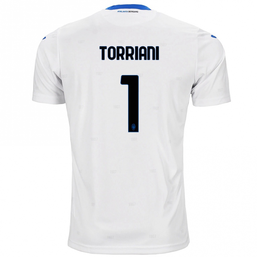 Kinder Fußball Andrea Torriani #1 Weiß Auswärtstrikot Trikot 2024/25 T-Shirt Luxemburg