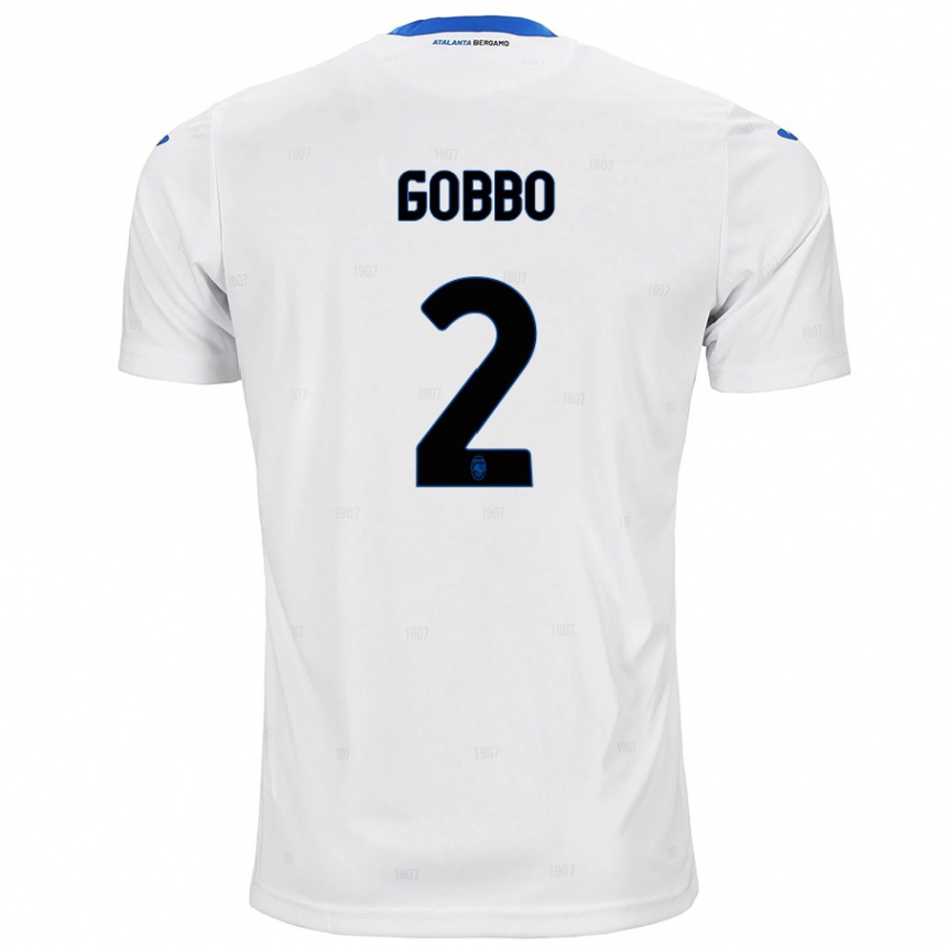 Kinder Fußball Luca Gobbo #2 Weiß Auswärtstrikot Trikot 2024/25 T-Shirt Luxemburg