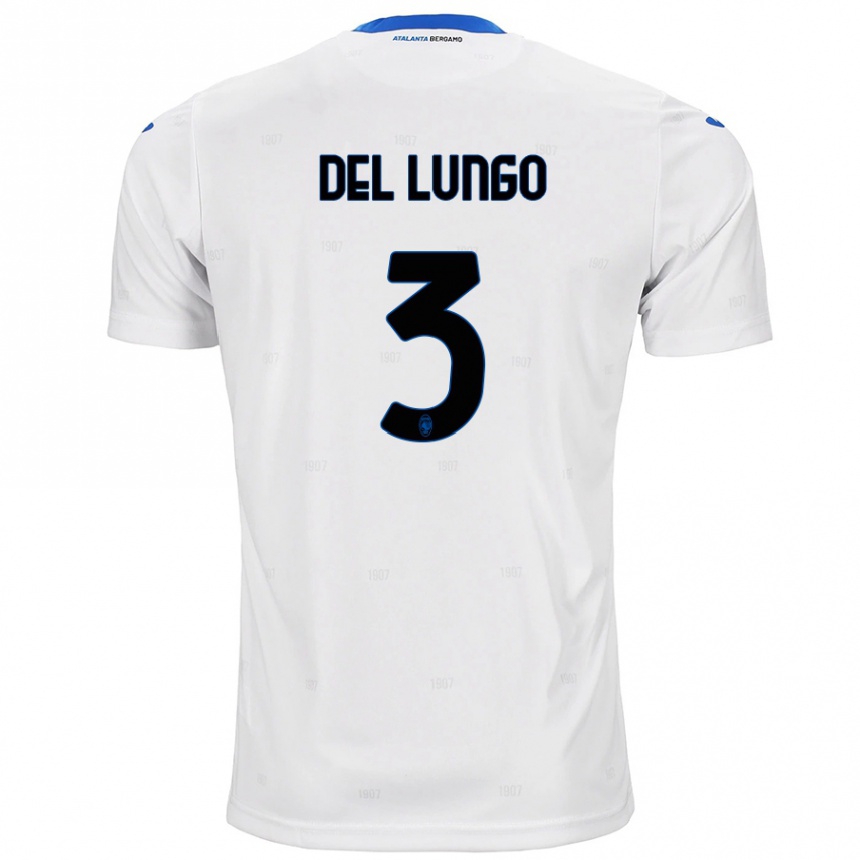 Kinder Fußball Tommaso Del Lungo #3 Weiß Auswärtstrikot Trikot 2024/25 T-Shirt Luxemburg