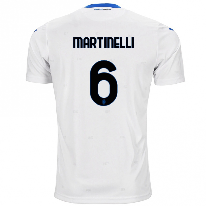 Kinder Fußball Gabriel Martinelli #6 Weiß Auswärtstrikot Trikot 2024/25 T-Shirt Luxemburg