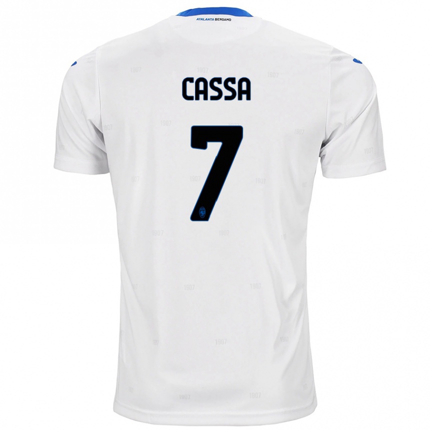 Kinder Fußball Federico Cassa #7 Weiß Auswärtstrikot Trikot 2024/25 T-Shirt Luxemburg