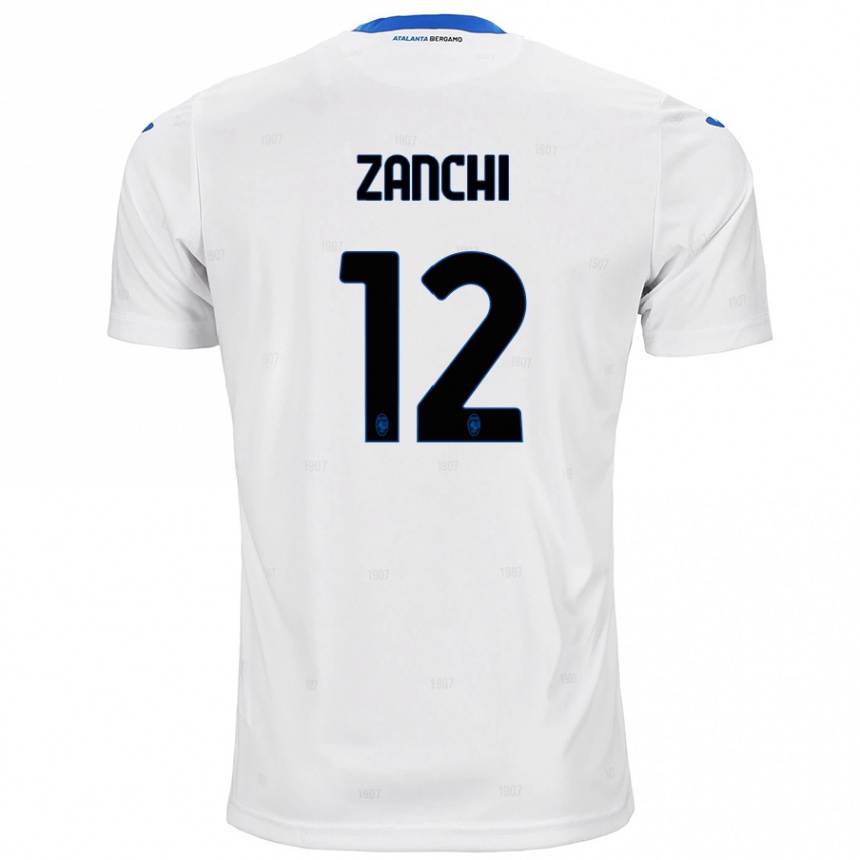 Kinder Fußball Edoardo Zanchi #12 Weiß Auswärtstrikot Trikot 2024/25 T-Shirt Luxemburg