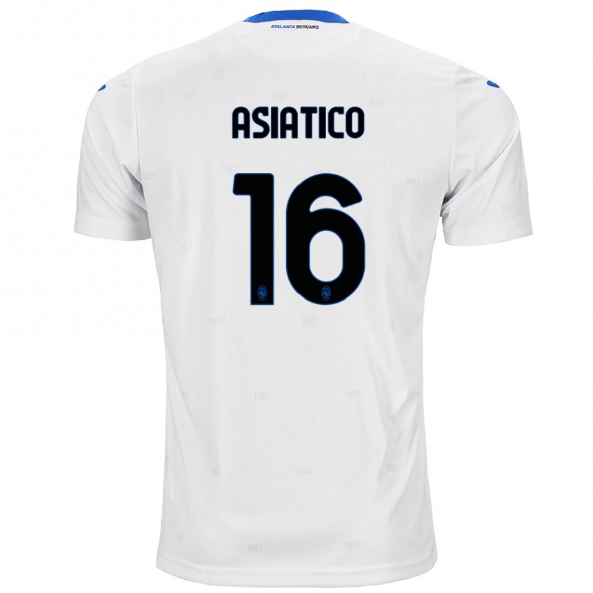 Kinder Fußball Pietro Asiatico #16 Weiß Auswärtstrikot Trikot 2024/25 T-Shirt Luxemburg