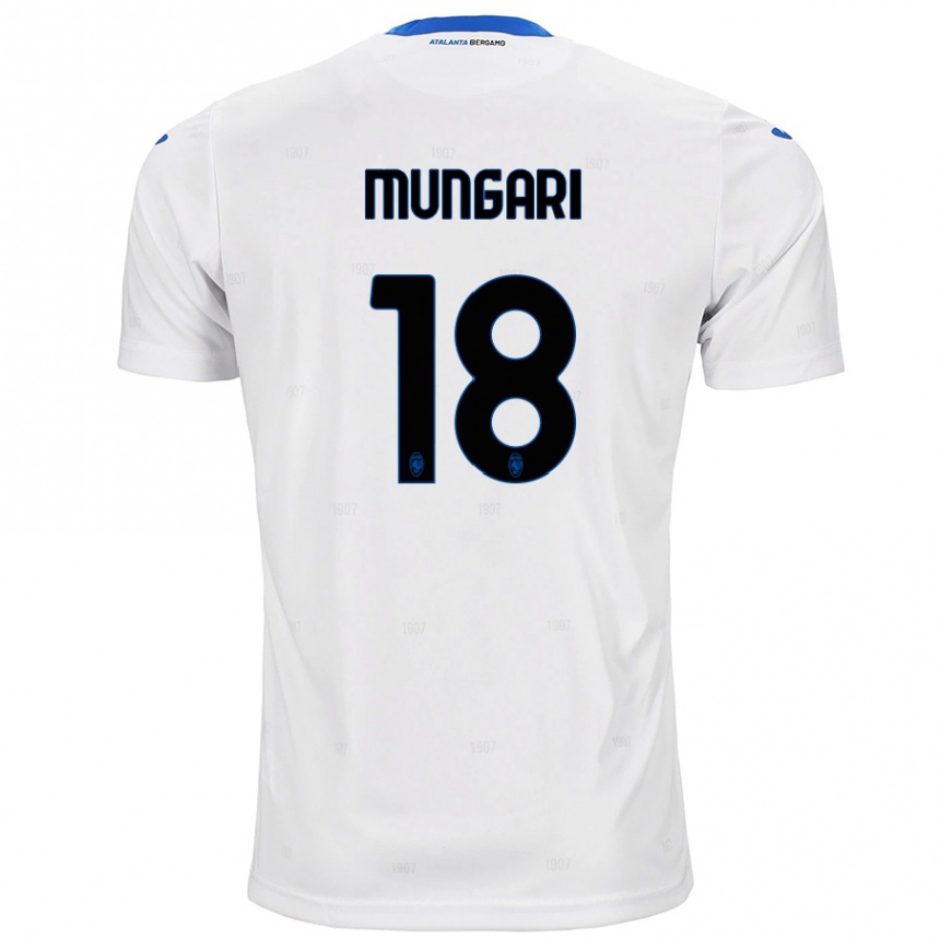 Kinder Fußball Giuseppe Mungari #18 Weiß Auswärtstrikot Trikot 2024/25 T-Shirt Luxemburg