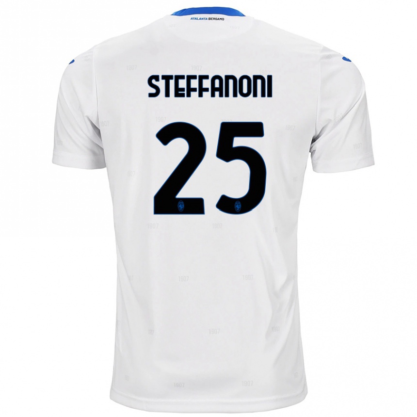 Kinder Fußball Federico Steffanoni #25 Weiß Auswärtstrikot Trikot 2024/25 T-Shirt Luxemburg