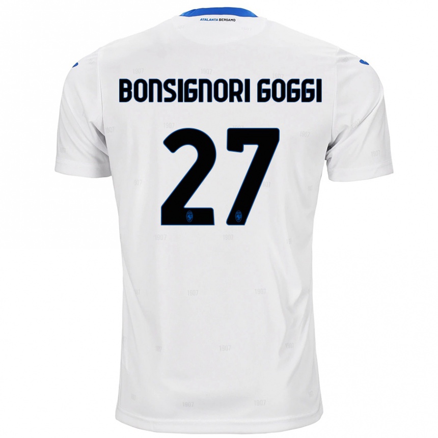 Kinder Fußball Lorenzo Bonsignori Goggi #27 Weiß Auswärtstrikot Trikot 2024/25 T-Shirt Luxemburg