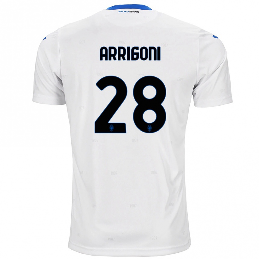 Kinder Fußball Mattia Arrigoni #28 Weiß Auswärtstrikot Trikot 2024/25 T-Shirt Luxemburg