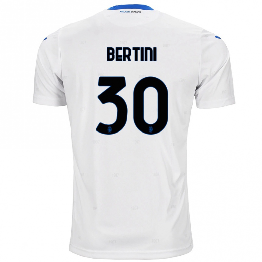 Kinder Fußball Tommaso Bertini #30 Weiß Auswärtstrikot Trikot 2024/25 T-Shirt Luxemburg