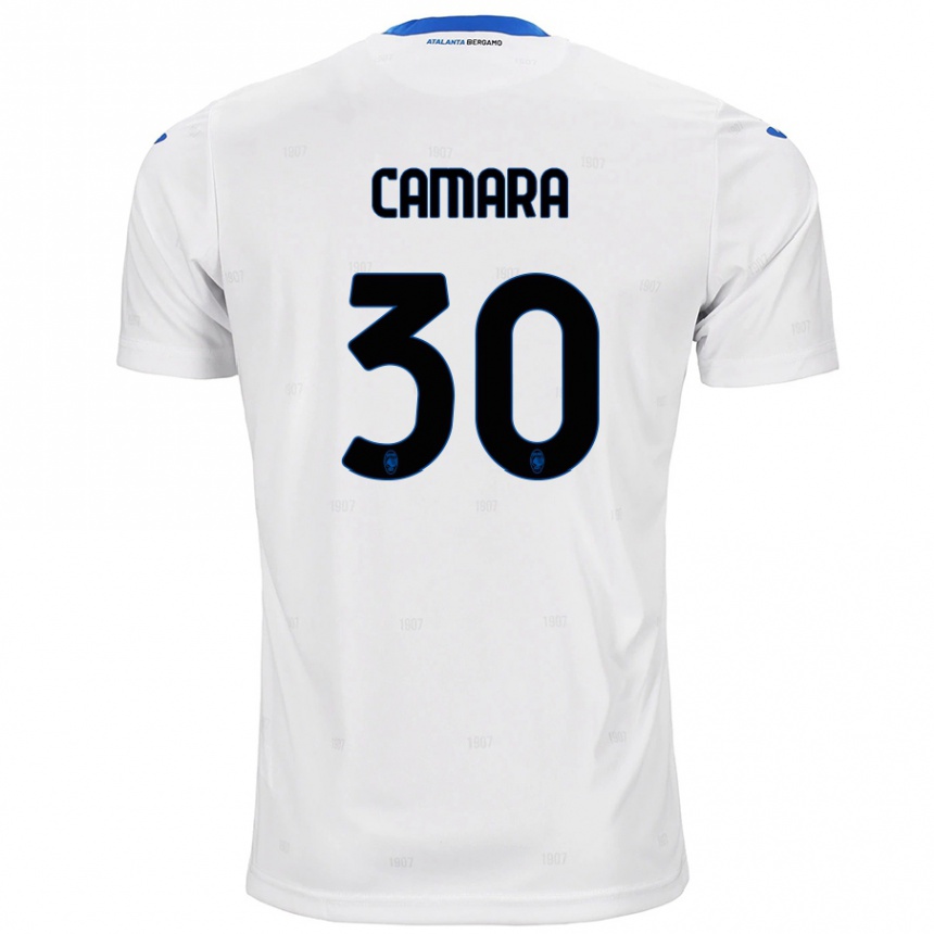 Kinder Fußball Henry Camara #30 Weiß Auswärtstrikot Trikot 2024/25 T-Shirt Luxemburg