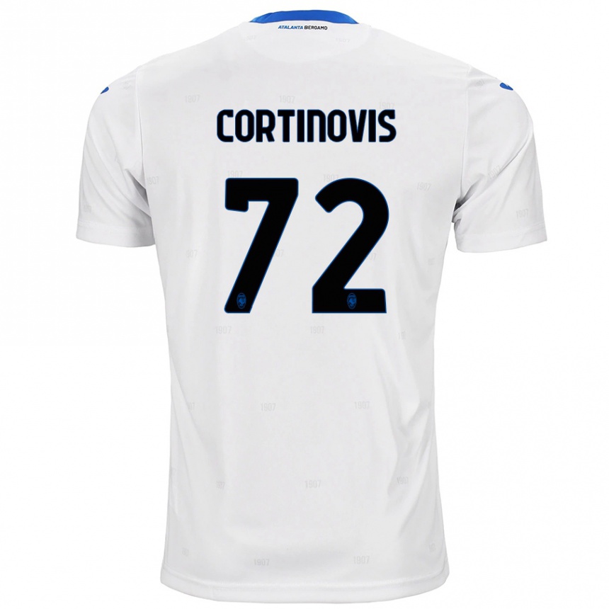 Kinder Fußball Alessandro Cortinovis #72 Weiß Auswärtstrikot Trikot 2024/25 T-Shirt Luxemburg