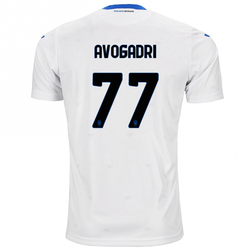 Kinder Fußball Lorenzo Avogadri #77 Weiß Auswärtstrikot Trikot 2024/25 T-Shirt Luxemburg