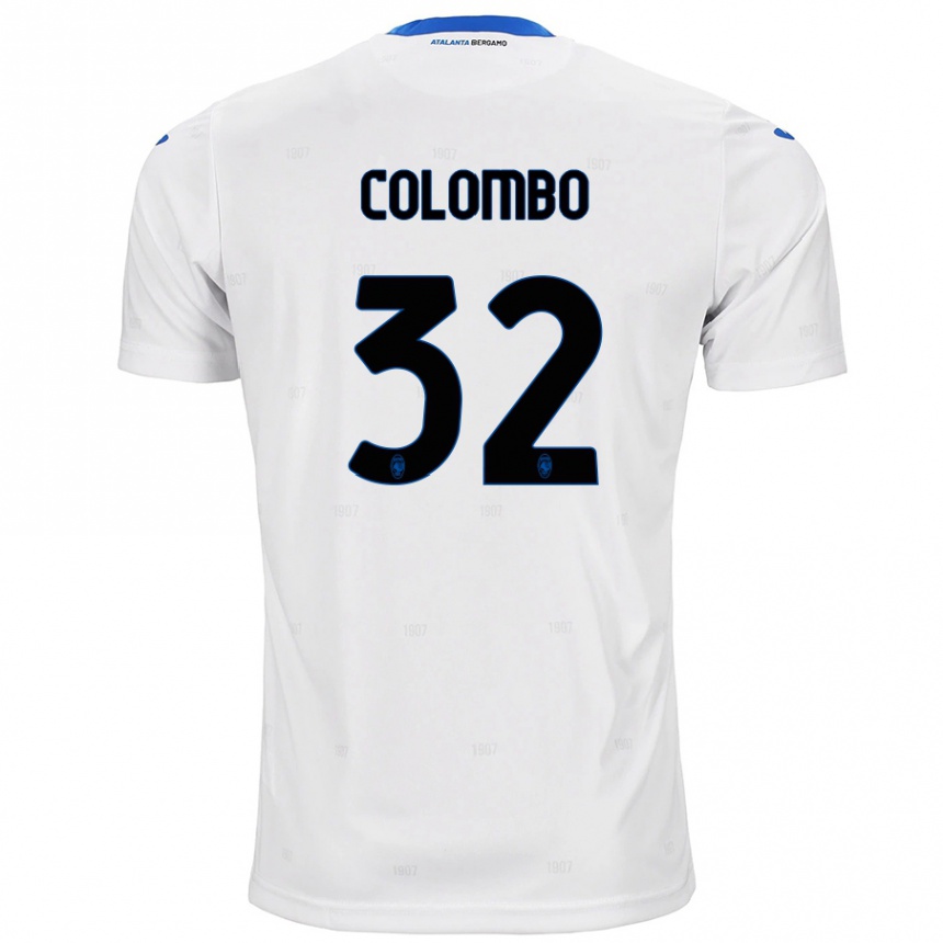 Kinder Fußball Matteo Colombo #32 Weiß Auswärtstrikot Trikot 2024/25 T-Shirt Luxemburg