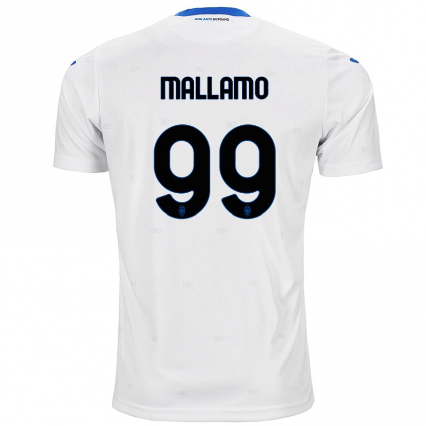 Kinder Fußball Alessandro Mallamo #99 Weiß Auswärtstrikot Trikot 2024/25 T-Shirt Luxemburg