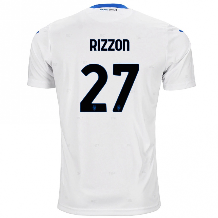 Kinder Fußball Giulia Rizzon #27 Weiß Auswärtstrikot Trikot 2024/25 T-Shirt Luxemburg