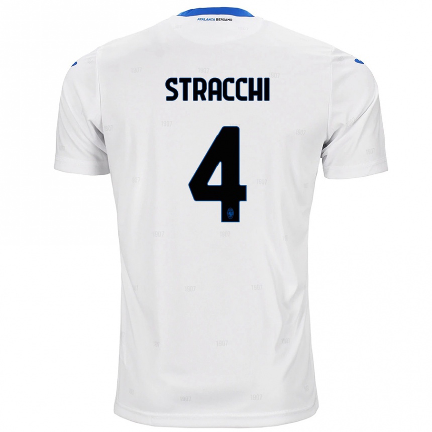 Kinder Fußball Daniela Stracchi #4 Weiß Auswärtstrikot Trikot 2024/25 T-Shirt Luxemburg