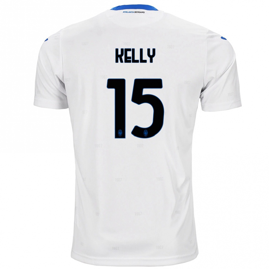 Kinder Fußball Maegan Kelly #15 Weiß Auswärtstrikot Trikot 2024/25 T-Shirt Luxemburg