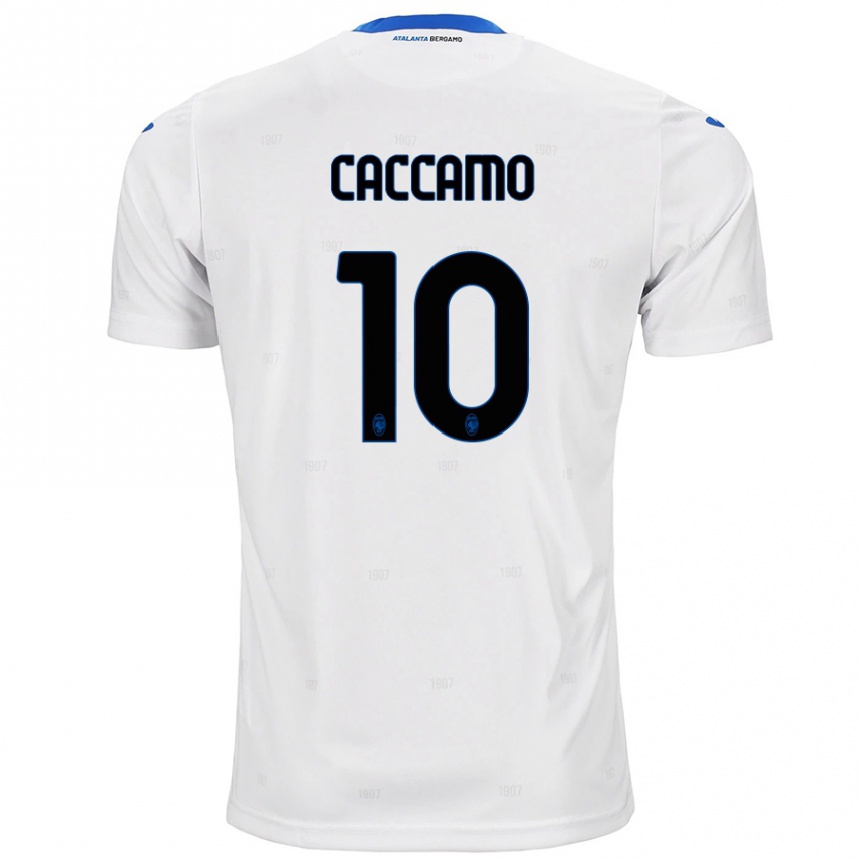 Kinder Fußball Patrizia Caccamo #10 Weiß Auswärtstrikot Trikot 2024/25 T-Shirt Luxemburg