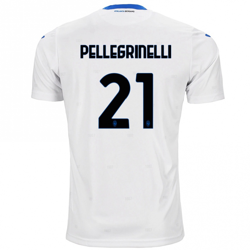 Kinder Fußball Giorgia Pellegrinelli #21 Weiß Auswärtstrikot Trikot 2024/25 T-Shirt Luxemburg