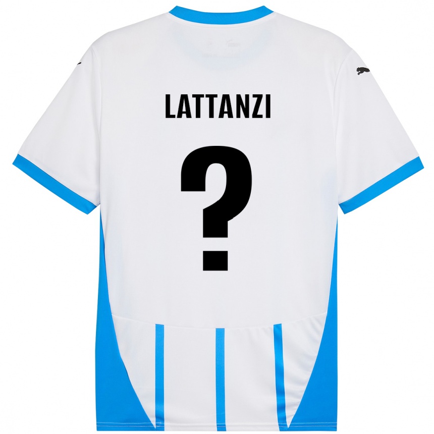 Kinder Fußball Luca Lattanzi #0 Weiß Blau Auswärtstrikot Trikot 2024/25 T-Shirt Luxemburg