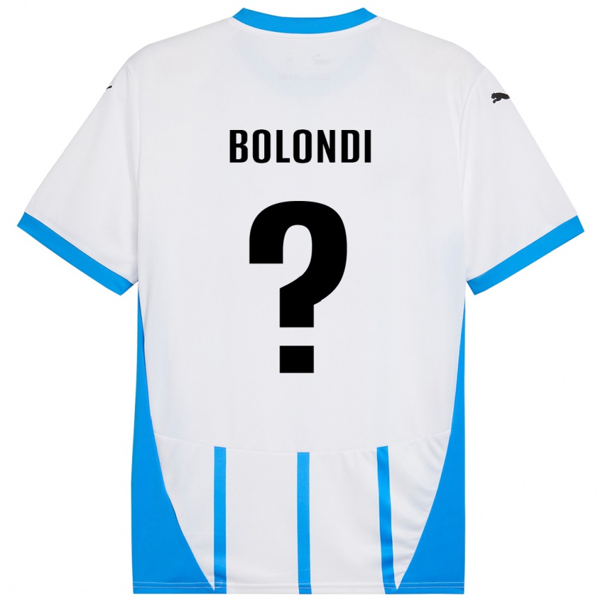 Kinder Fußball Francesco Bolondi #0 Weiß Blau Auswärtstrikot Trikot 2024/25 T-Shirt Luxemburg