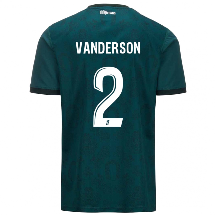 Kinder Fußball Vanderson #2 Dunkelgrün Auswärtstrikot Trikot 2024/25 T-Shirt Luxemburg