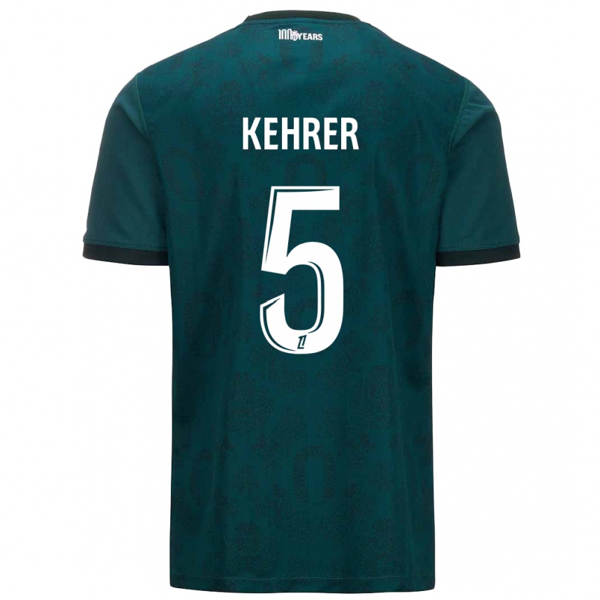 Kinder Fußball Thilo Kehrer #5 Dunkelgrün Auswärtstrikot Trikot 2024/25 T-Shirt Luxemburg