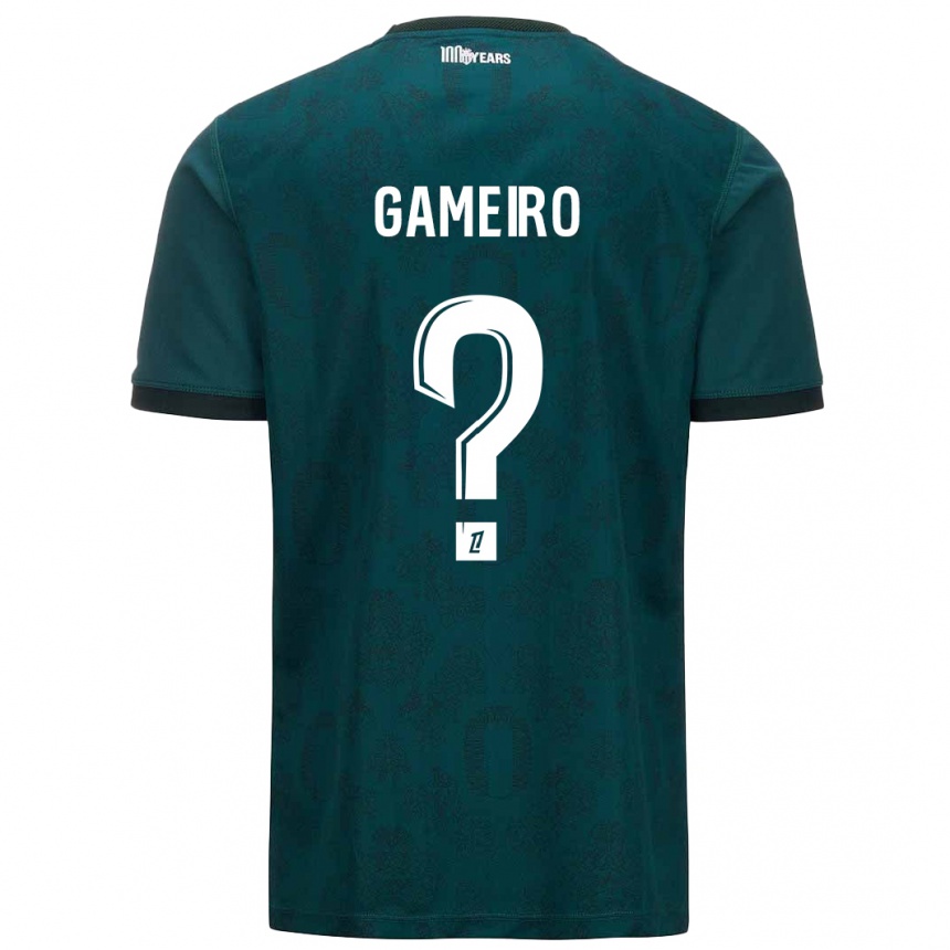 Kinder Fußball Benoît Gameiro #0 Dunkelgrün Auswärtstrikot Trikot 2024/25 T-Shirt Luxemburg