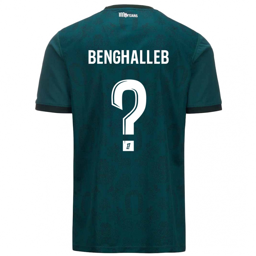 Kinder Fußball Adam Benghalleb #0 Dunkelgrün Auswärtstrikot Trikot 2024/25 T-Shirt Luxemburg