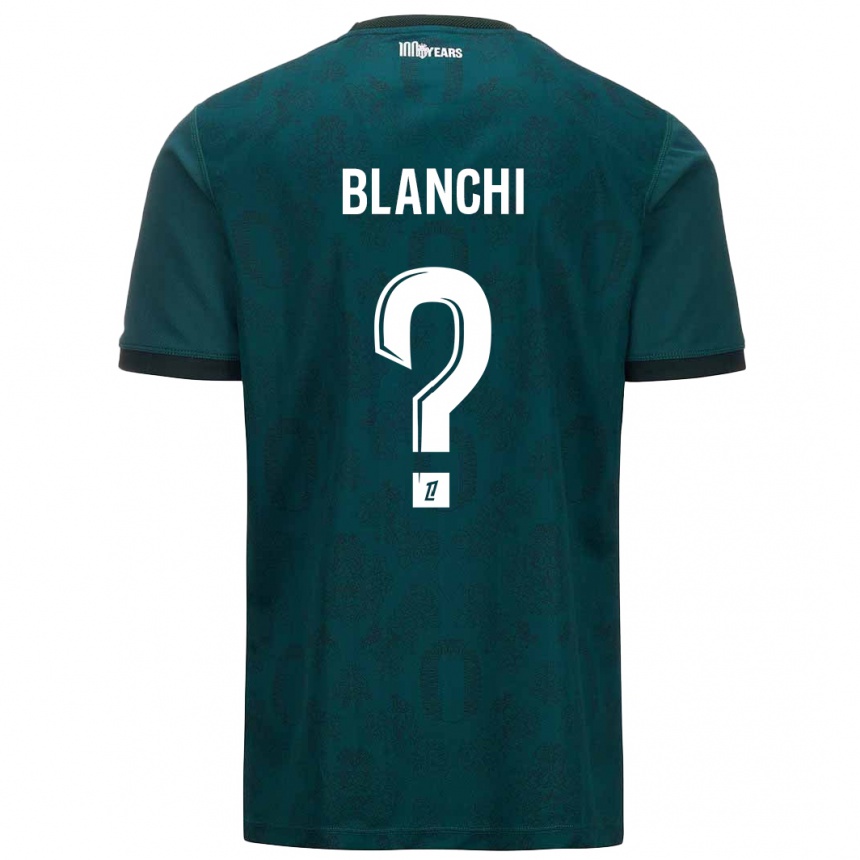 Kinder Fußball Florian Blanchi #0 Dunkelgrün Auswärtstrikot Trikot 2024/25 T-Shirt Luxemburg