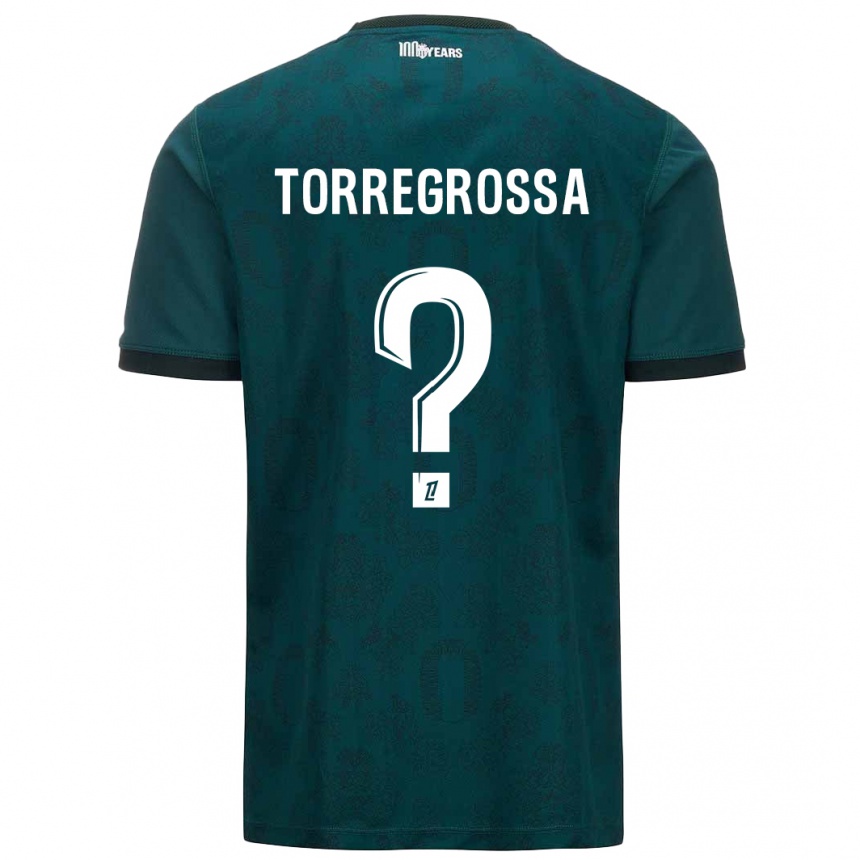 Kinder Fußball Hugo Torregrossa #0 Dunkelgrün Auswärtstrikot Trikot 2024/25 T-Shirt Luxemburg