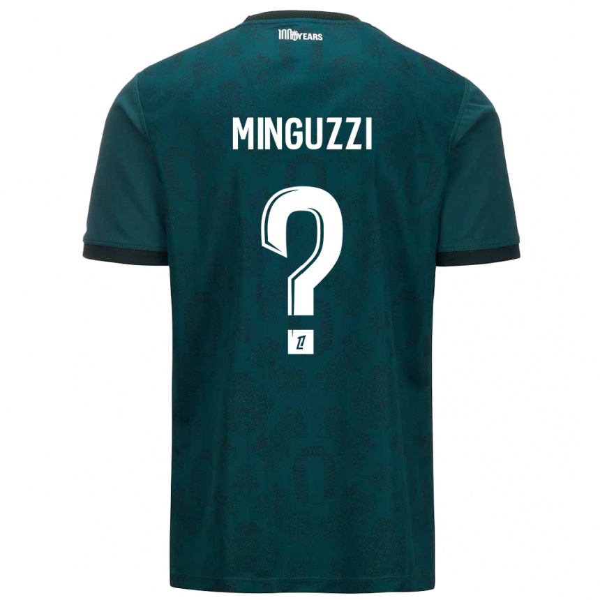 Kinder Fußball Matteo Minguzzi #0 Dunkelgrün Auswärtstrikot Trikot 2024/25 T-Shirt Luxemburg