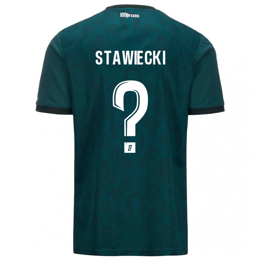 Kinder Fußball Jules Stawiecki #0 Dunkelgrün Auswärtstrikot Trikot 2024/25 T-Shirt Luxemburg