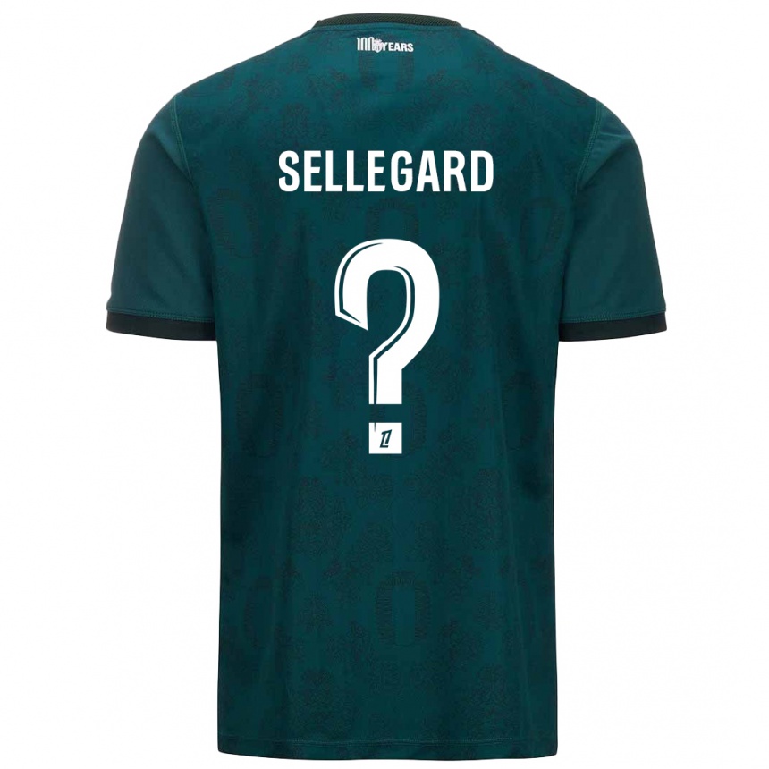 Kinder Fußball Alexander Sellegard #0 Dunkelgrün Auswärtstrikot Trikot 2024/25 T-Shirt Luxemburg